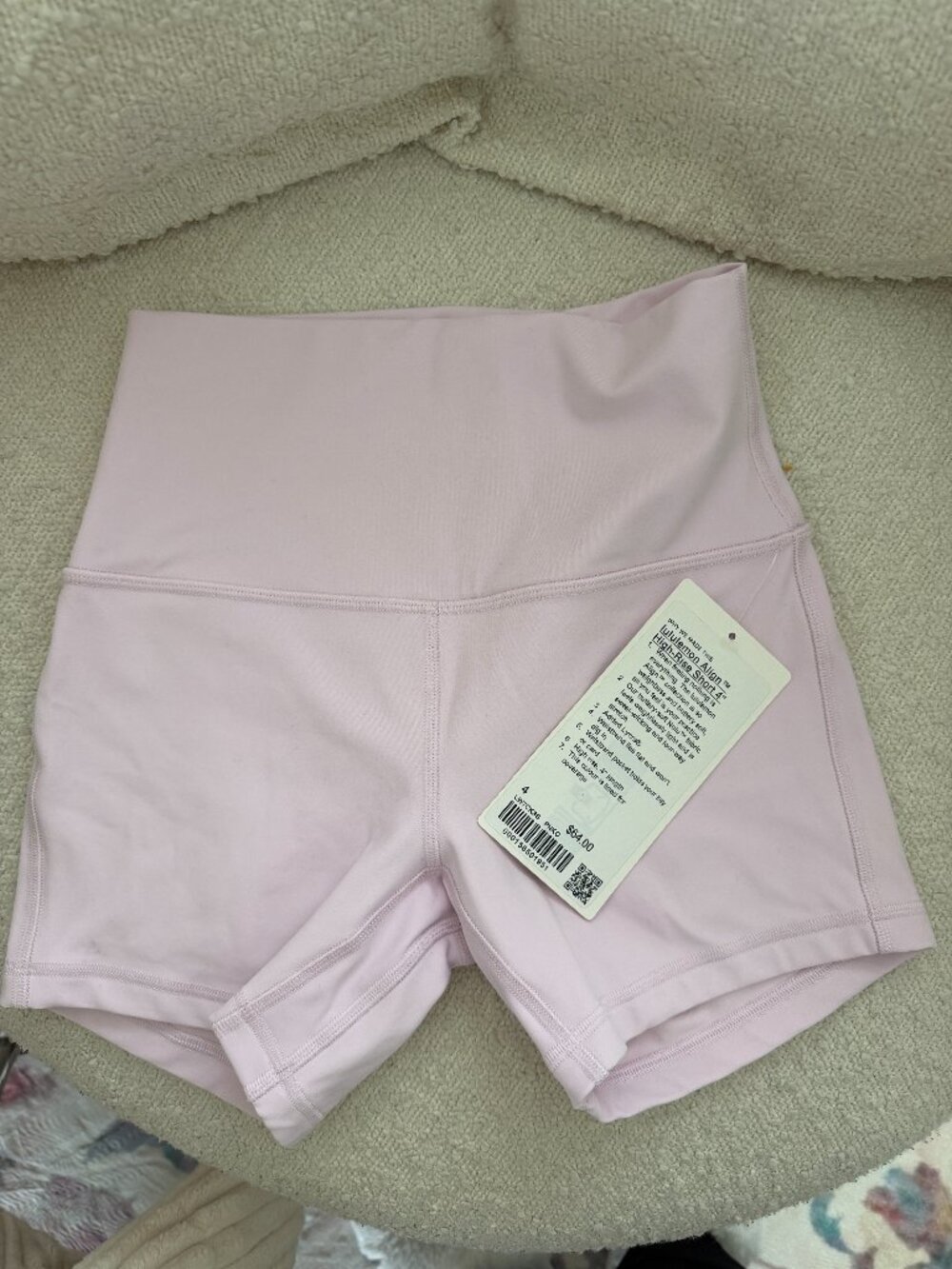 Lululemon Align High-Rise Short 4" (Pink Organza, Size 4)